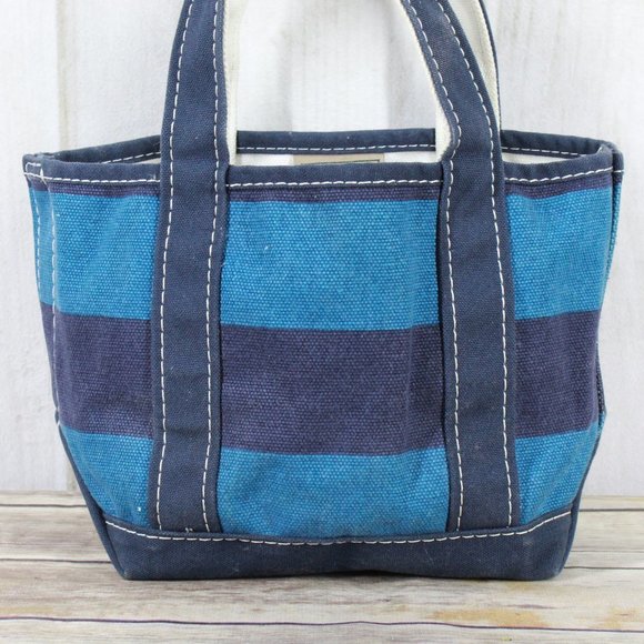 LL BEAN Boat & Tote Canvas Tote Handbag Small - Picture 5 of 9